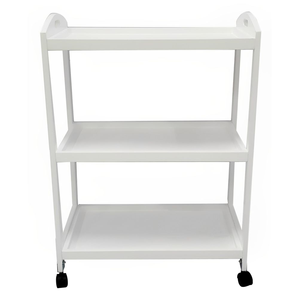 Camarera, Carro de Servicio con Ruedas Color Blanco 60x33x85 - ¡Perfecto para Tu Casa o Negocio!