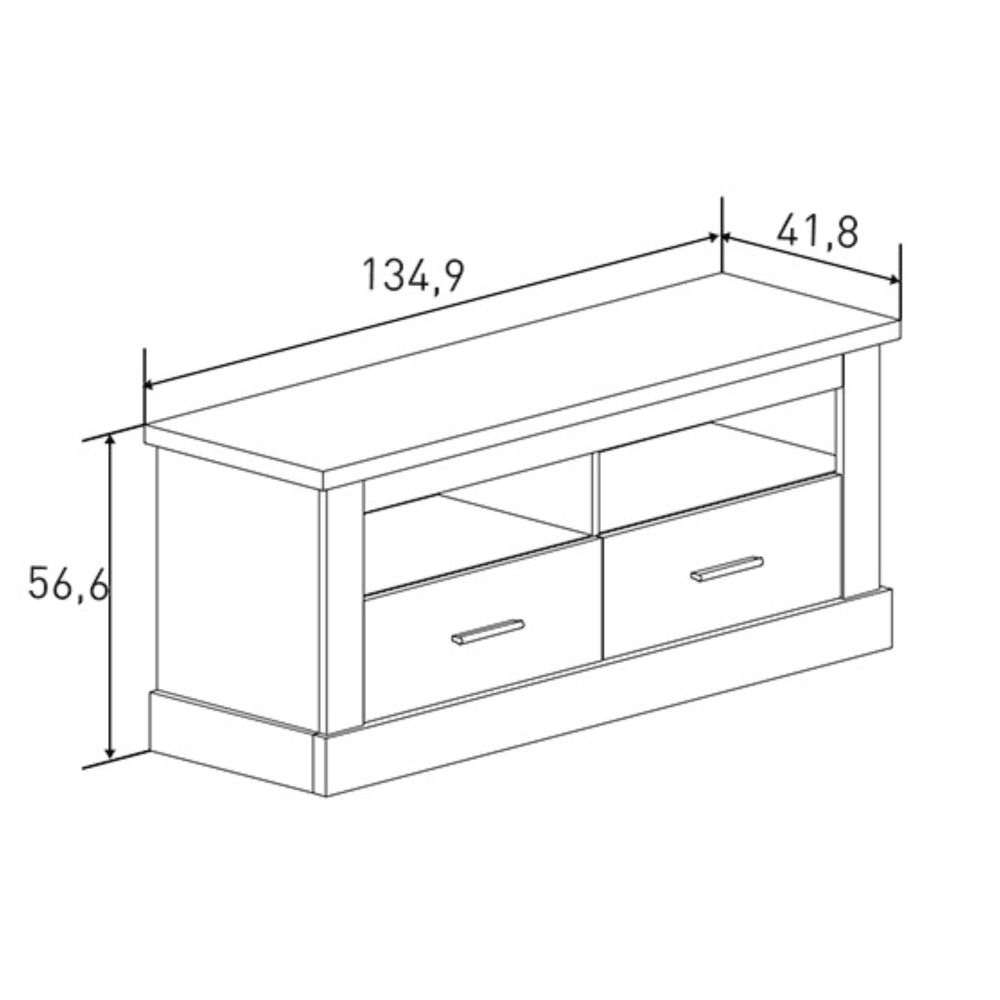 Mueble de Comedor, Mueble Salón, Acabado en Color Cañón, Medidas: 297 cm (Ancho) x 201,6 cm (Alto) x 41,8 cm (Fondo)