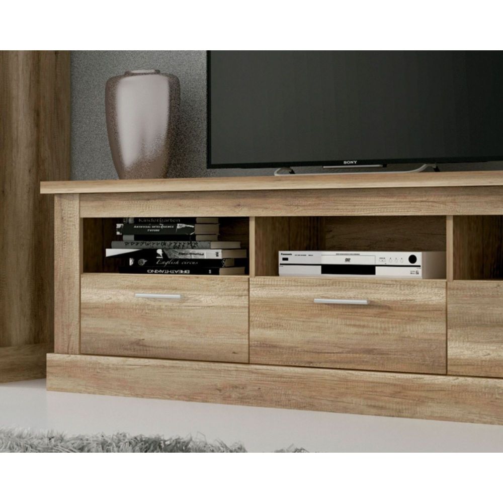 Mueble de Comedor, Mueble Salón, Acabado en Color Cañón, Medidas: 305 cm (Ancho) x 174,7 cm (Alto) x 41,8 cm (Fondo)