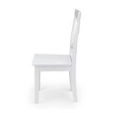 Pack de 2 Sillas de Madera Lacada en Blanco Mate, Diseño Moderno y Elegante, Medidas 42,5x53,94 cm