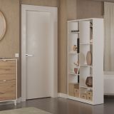 Estantería Alta Salón, Librería, Color Blanco, Medidas: 180 cm (Alto) x 85 cm (Ancho) x 28,5 cm (Fondo