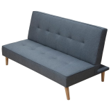 Sofá Cama Clic Clac 3 Plazas Tipo Libro, Color Gris, Diseño Moderno, 188x88x88 cm