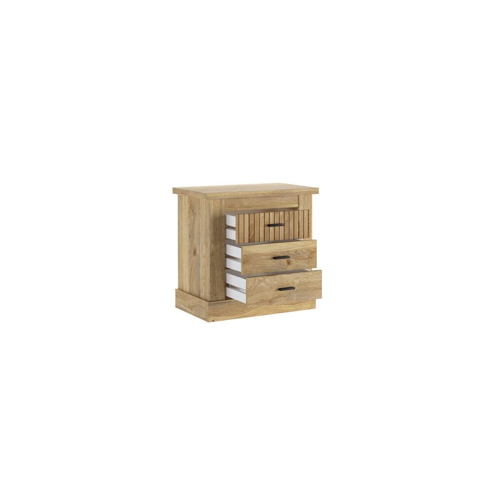 Pack Cabecero de 160 x 120 cm + 2 Mesitas de Noche de 3 Cajones|Color Mauvella Rayas (para Cama de 135-140 o 160)