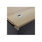 Mesa de Oficina Direccional en Roble-Gris Oscuro, 120x80x75cm